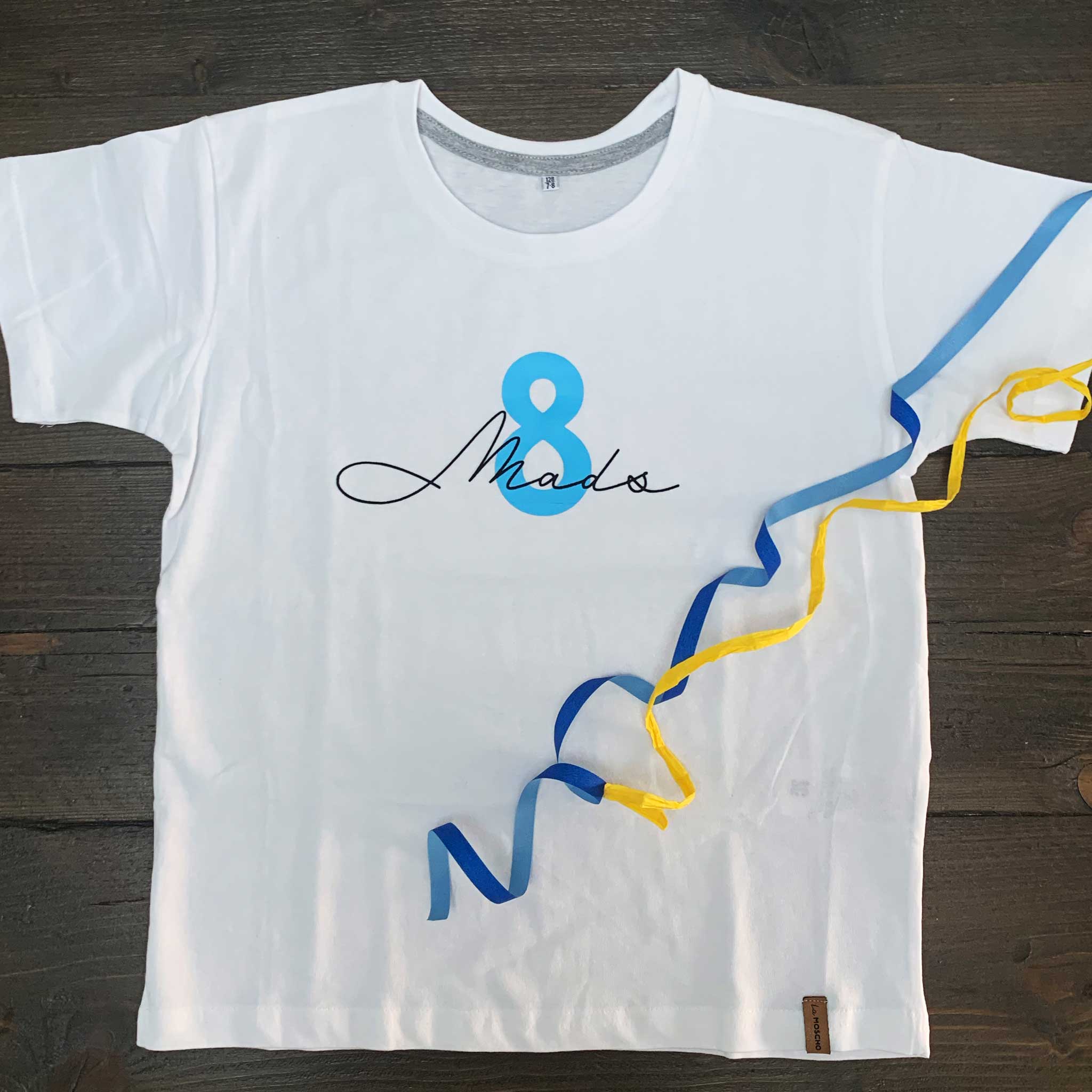 T-Shirt Jungen weiß (personalisierbar)