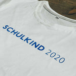 T-Shirt "Schulkind 2024" weiß und blau