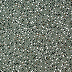 Baumwolljersey Dots - altgrün