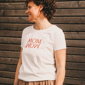 T-Shirt "MOM-WOW" weiß