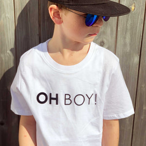T-Shirt "Oh Boy" weiß