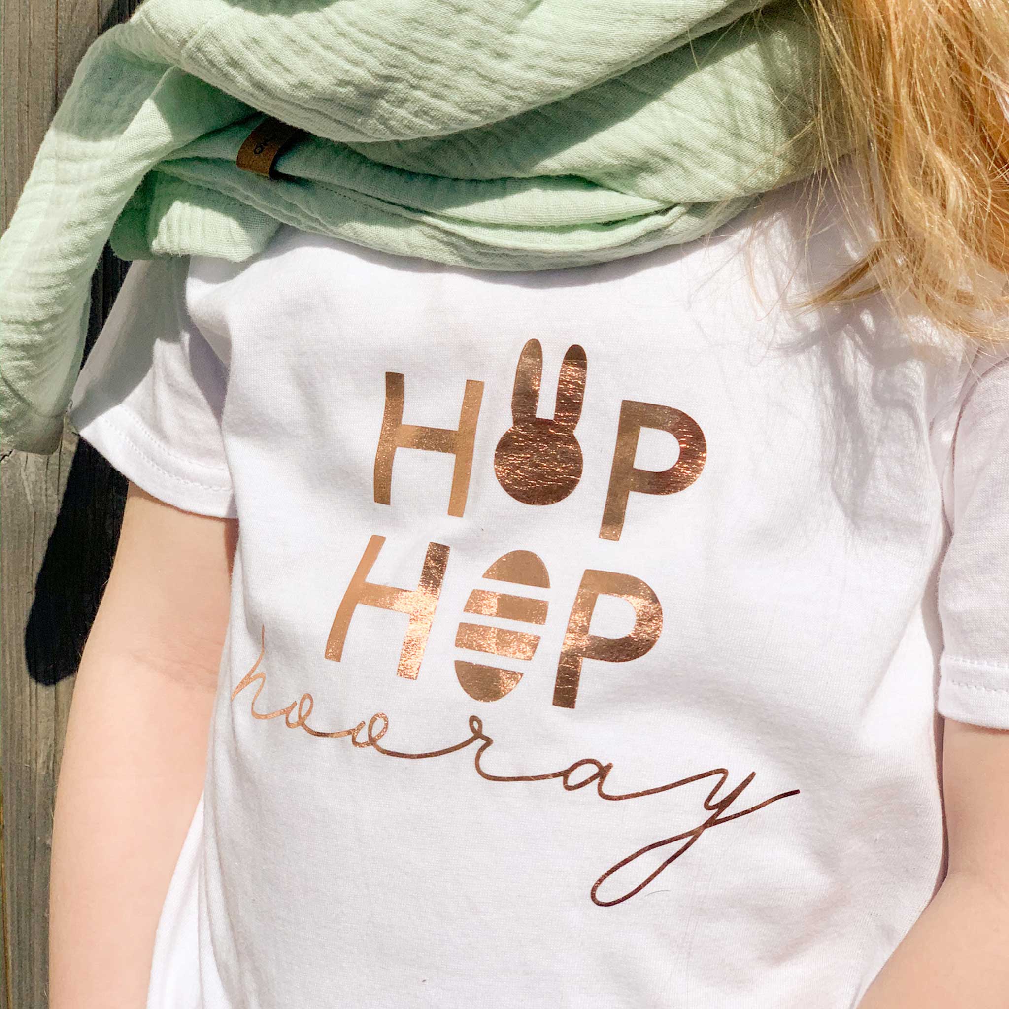 T-Shirt "HOP HOP Hooray" weiß